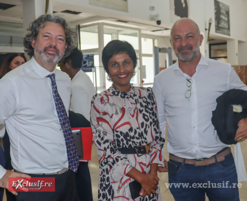 Laurent Benoiton, bâtonnier du barreau de Saint-Denis élu pour 2024, Ericka Bareigts, et Laurent Payen, actuel bâtonnier Laurent Benoiton, bâtonnier du barreau de Saint-Denis élu pour 2024, Ericka Bareigts, et Laurent Payen, actuel bâtonnier
