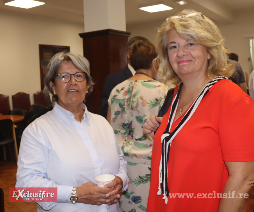 Fabienne Atzori, procureure générale près la cour d'appel de Saint-Denis, et Emmanuelle Wacongne, présidente du tribunal judiciaire de Saint-Denis