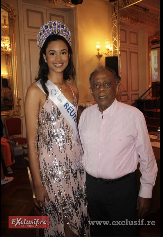 Mélanie Odules et Gilbert Annette, qui a donné beaucoup de conseils à Miss Réunion