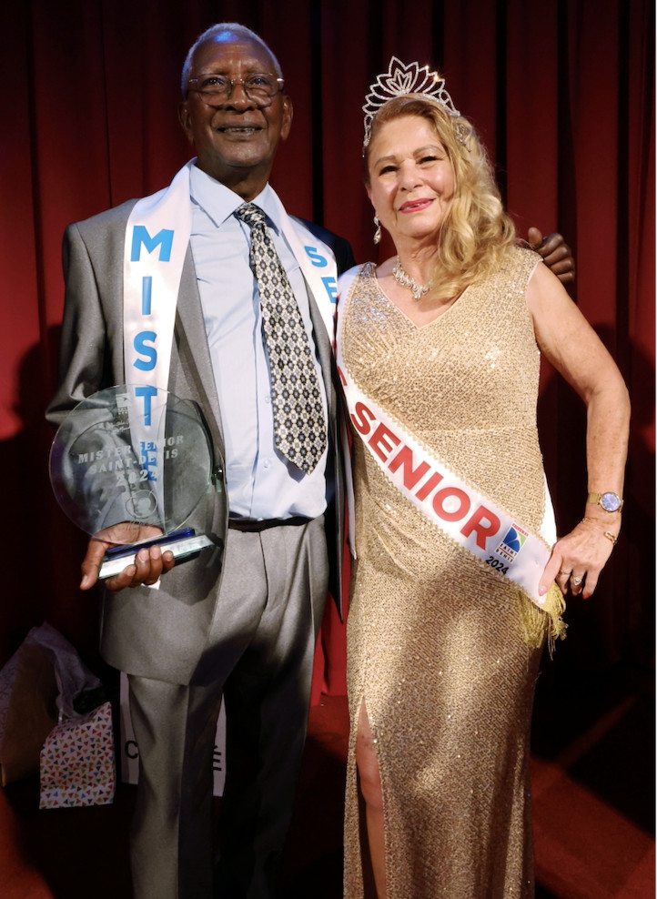 Roland Datchimales, Mister Senior Saint-Denis 2024, et Jeannine Hoarau qui a été couronnée Miss Senior Saint-Denis 2024