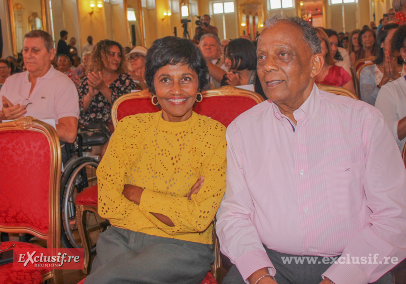 Ericka Bareigts, maire de Saint-Denis, et Gilbert Annette, élu délégué aux séniors, très heureux de la réussite de cet événement