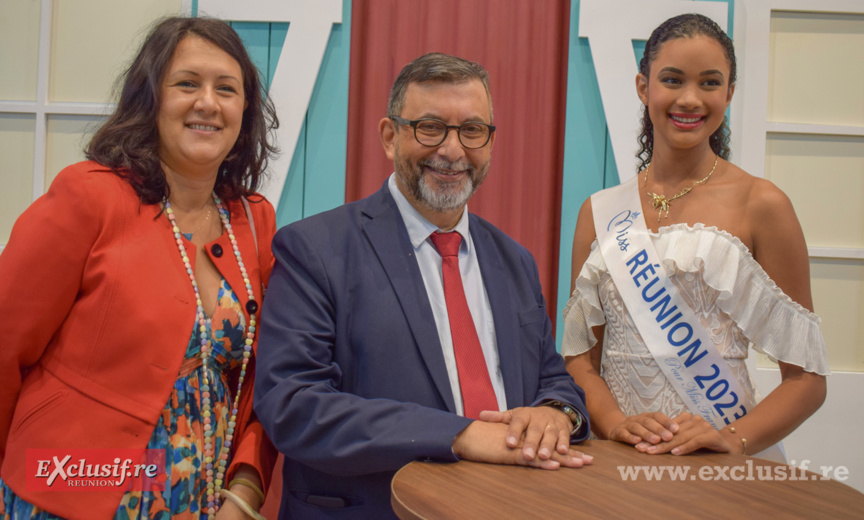 Le président Patrick Lebreton avait le sourire, les chiffres touristiques sont très bons. Ici entouré de Susan Soba, directrice IRT, et de Mélanie Odules, Miss Réunion 2023, ambassadrice de la destination Réunion Le président Patrick Lebreton avait le sourire, les chiffres touristiques sont très bons. Ici entouré de Susan Soba, directrice IRT, et de Mélanie Odules, Miss Réunion 2023, ambassadrice de la destination Réunion