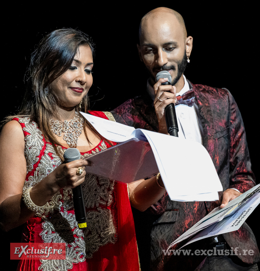 Blandine Ajagaya-Lebeau et Chris, les présentateurs de la soirée Blandine Ajagaya-Lebeau et Chris, les présentateurs de la soirée