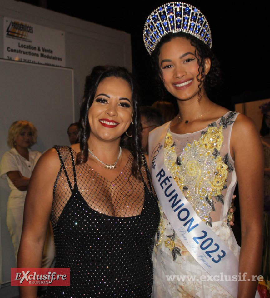 Dans les coulisses d'avant-show: Aurélie Hoarau, chorégraphe de l'élection, et Mélanie Odules Dans les coulisses d'avant-show: Aurélie Hoarau, chorégraphe de l'élection, et Mélanie Odules