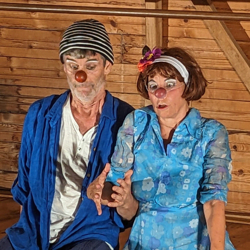 C'est au Domaine les Eucalyptus à Saint-Leu que le duo de clowns a présenté un show...