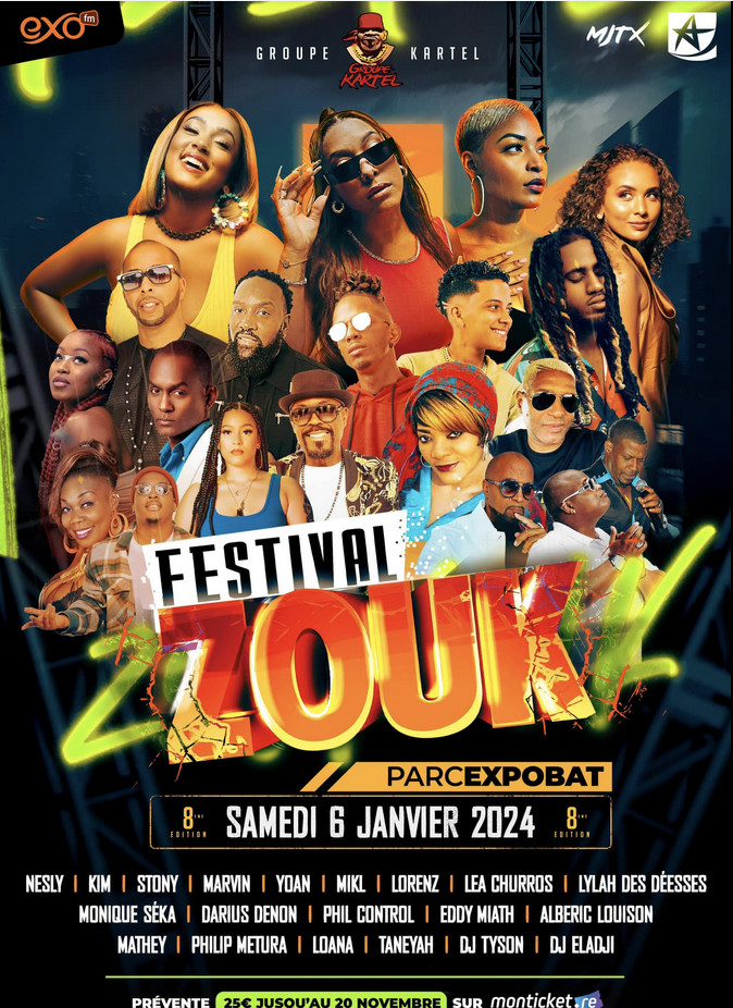 Festival Zouk le 6 janvier 2024 à Saint-Paul