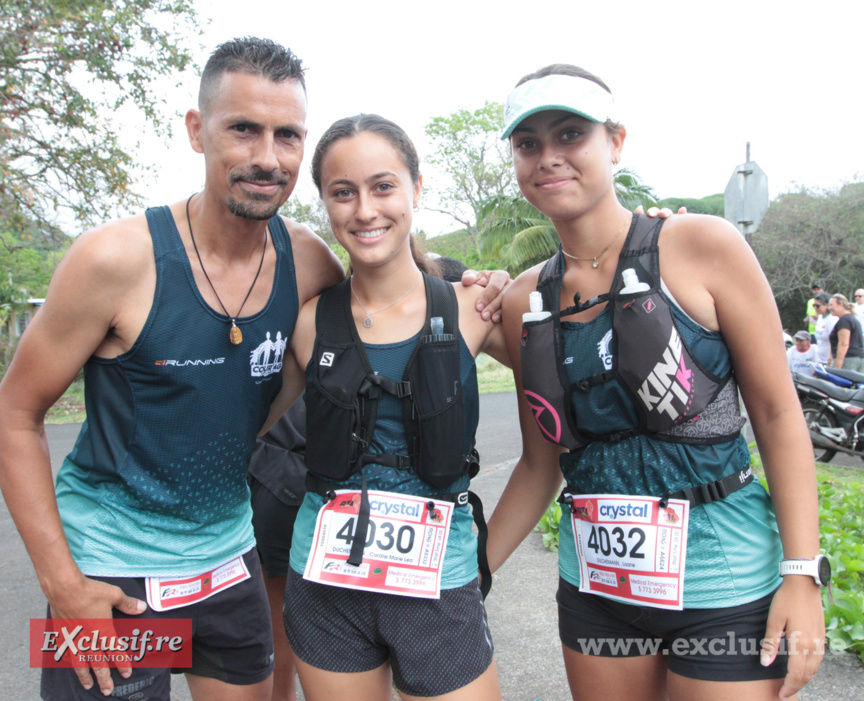 Sur 16 km, Frédréric Ducheman (3ème au scratch et 1er Master 2) ), ses deux filles Louane 1ère cadette) et Coralie (1ère junior): trois victoires en famille