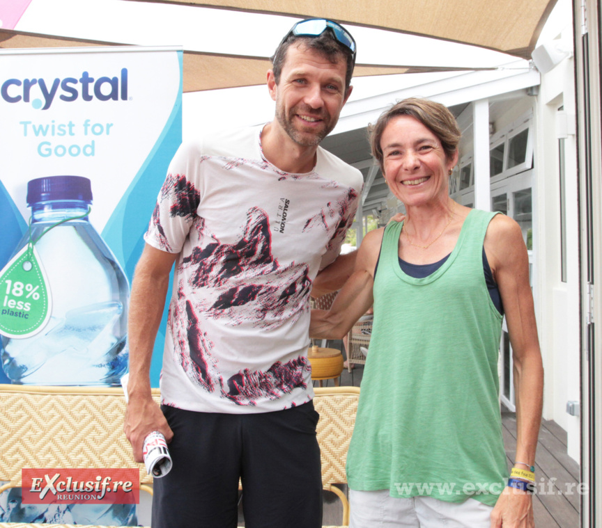 Francois Dhaene et Valérie Tixier, fidèle parmi les fidèles du Trail de Rodrigues. Elle avait disputé le Grand Raid 3 semaines avant