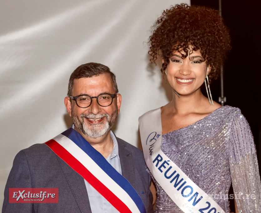 Patrick Lebreton, maire de Saint-Joseph, également vice-président de la Région et président de l'IRT (Ile de la Réunion Tourisme), avec Mélanie Odules