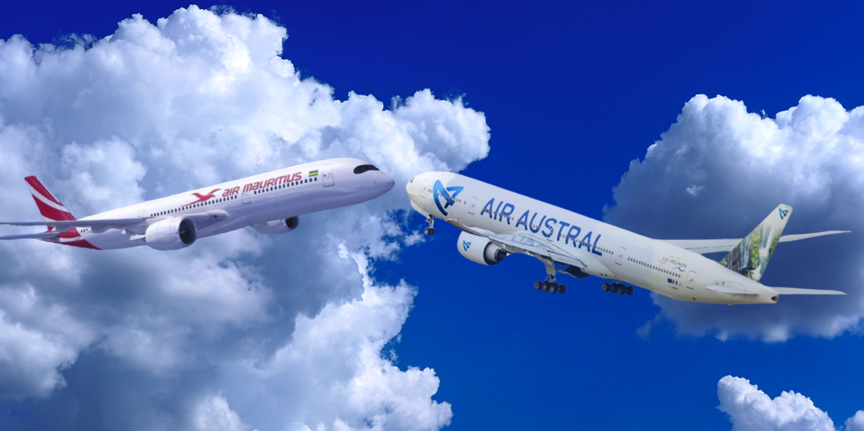 Ouf! Les passagers des deux avions l'ont échappé belle, il n'y a pas eu collision...