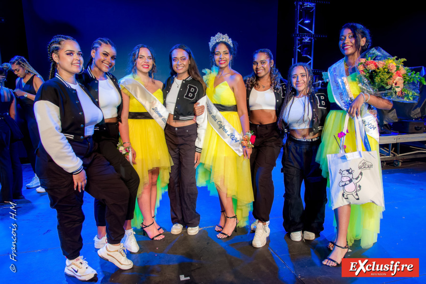Avec l'équipe de maquilleuses