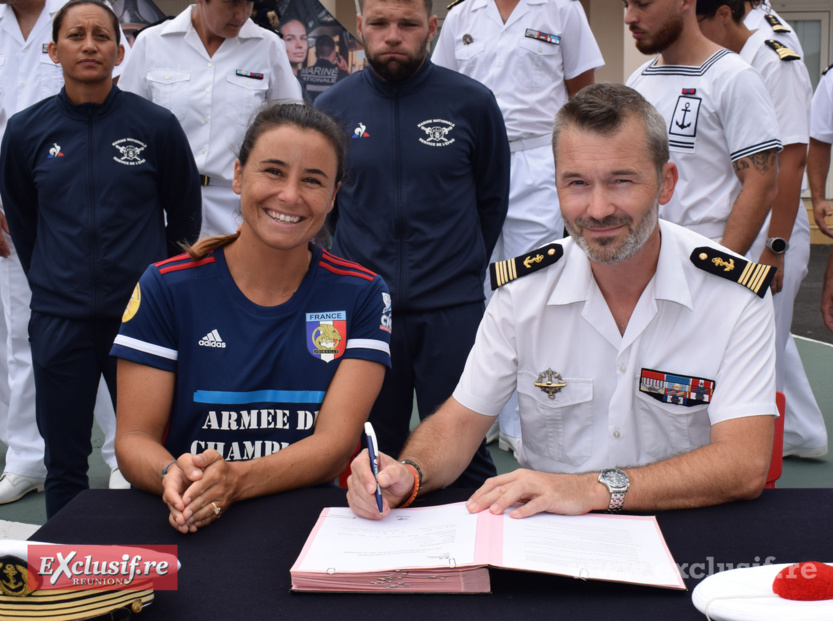 Johanne Defay est désormais marraine de la Base navale Port des Galets Johanne Defay est désormais marraine de la Base navale Port des Galets