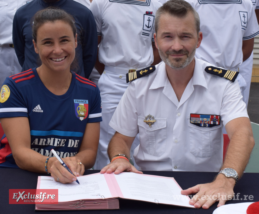 Johanne Defay est désormais marraine de la Base navale Port des Galets