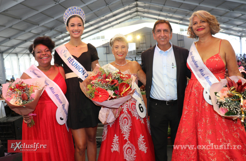 Les lauréates avec Mélanie Odules, Miss Réunion 2023, et Aziz Patel du Comité Miss Réunion