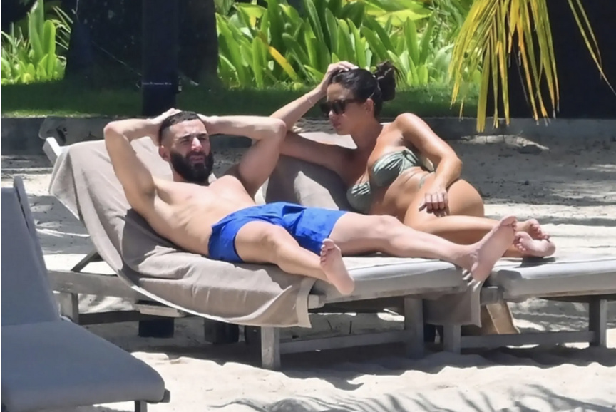 Karim Benzema en vacances à Maurice avec Chloé, mère de deux de ses enfants (photo X)