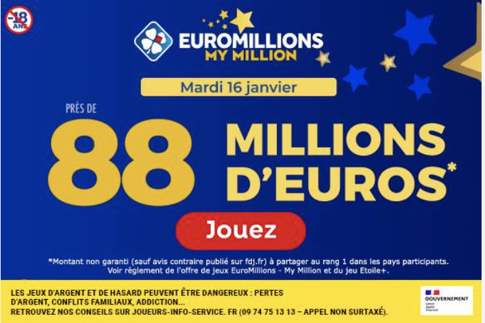 88 millions d'euros ça change une vie! 88 millions d'euros ça change une vie!