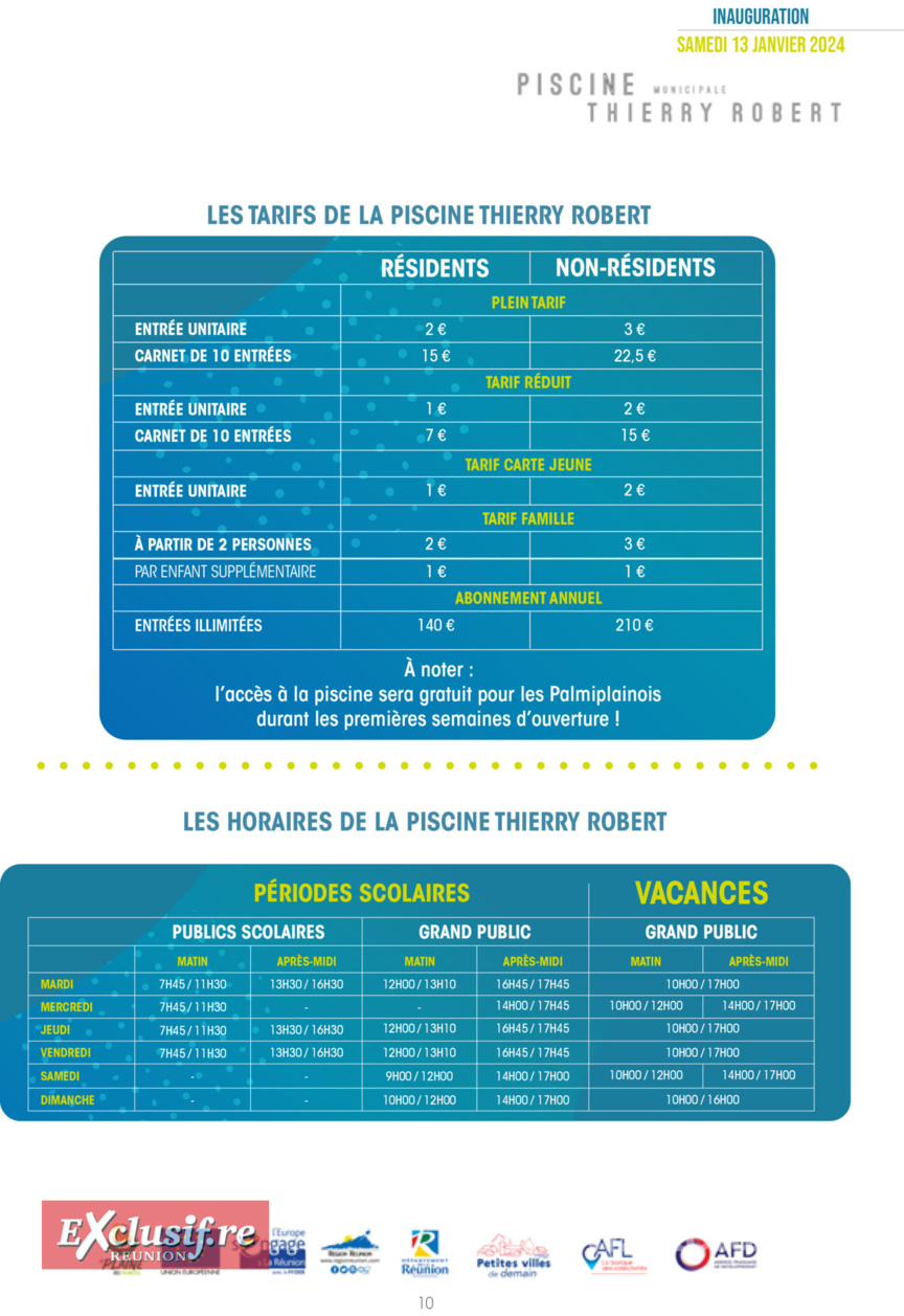 Plaine des Palmistes: la piscine après... 40 ans d'attente !