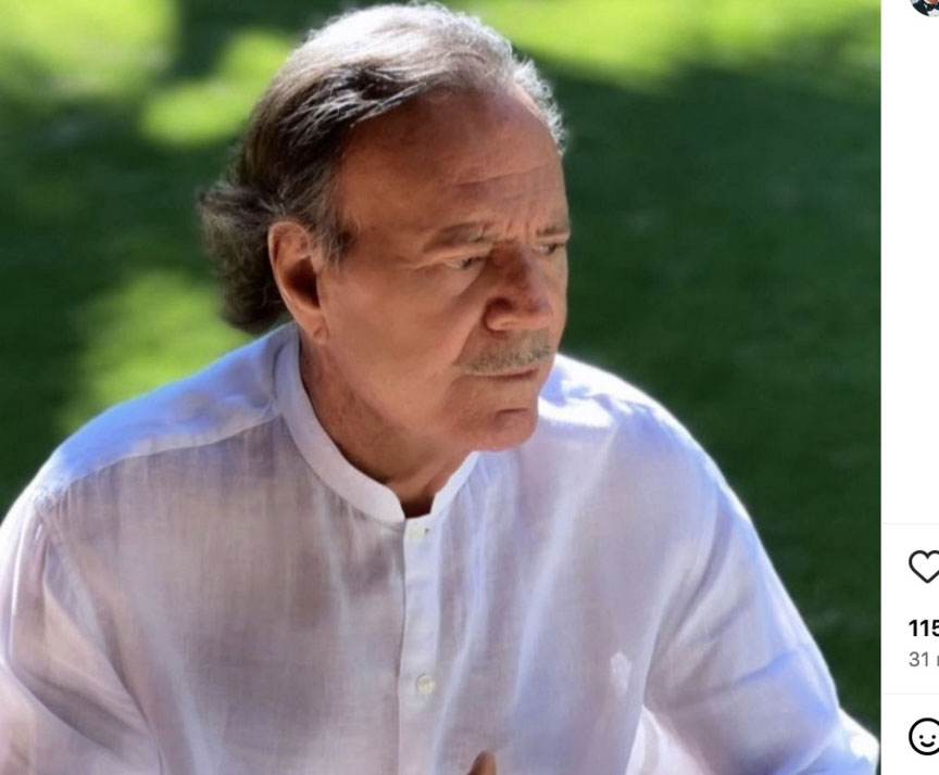 Julio Iglesias fait très attention à son alimentation... (photo Instagram)