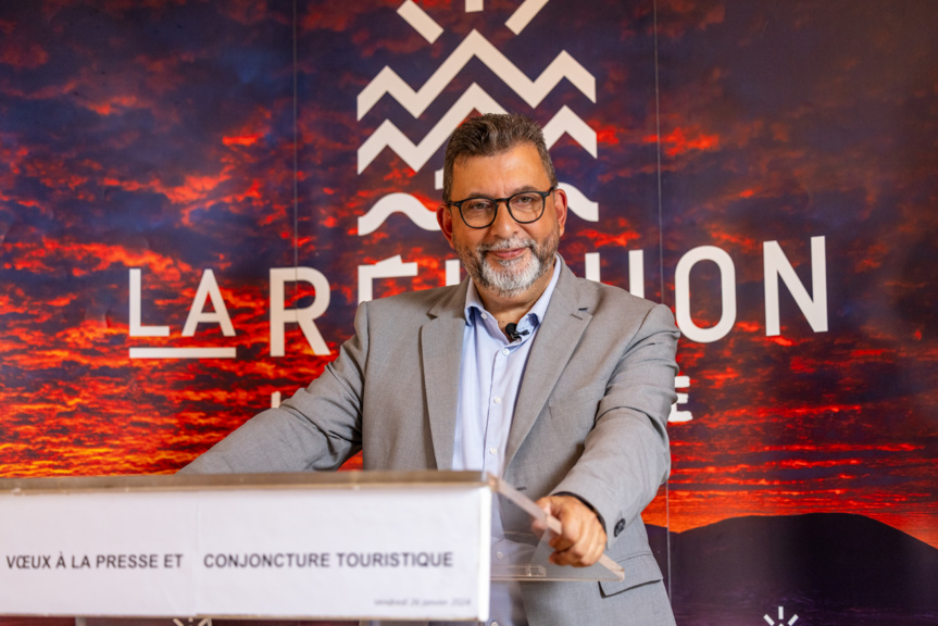 "Dans le secteur touristique, l'alerte verte est déclenchée" dit Patrick Lebreton, président de l'IRT, tout sourire (photo IRT/LG)) "Dans le secteur touristique, l'alerte verte est déclenchée" dit Patrick Lebreton, président de l'IRT, tout sourire (photo IRT/LG))