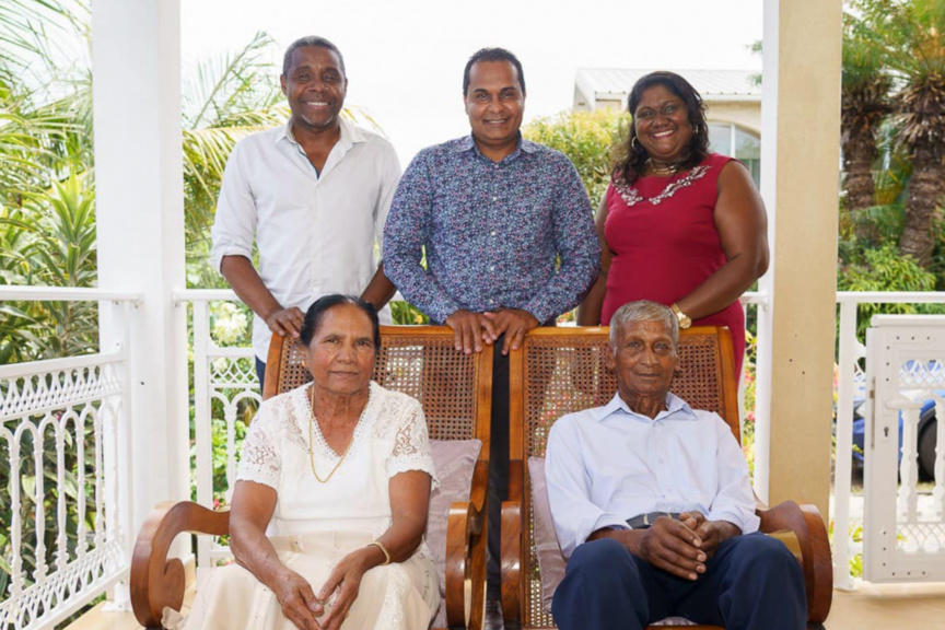 Bruno Domen et les élus Brigite Dally et Elie Léar avec les époux Dally Bruno Domen et les élus Brigite Dally et Elie Léar avec les époux Dally