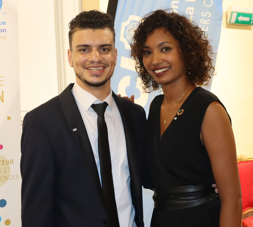 Samuel Parny, nouveau président de la JCE Saint-Denis, et Sarah Atiama, ex-présidente