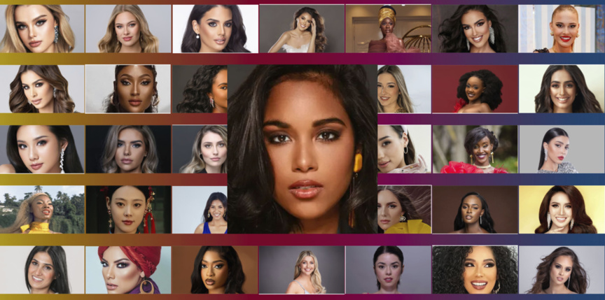 Clémence Botino (au centre) représente la France à Miss Monde 2024