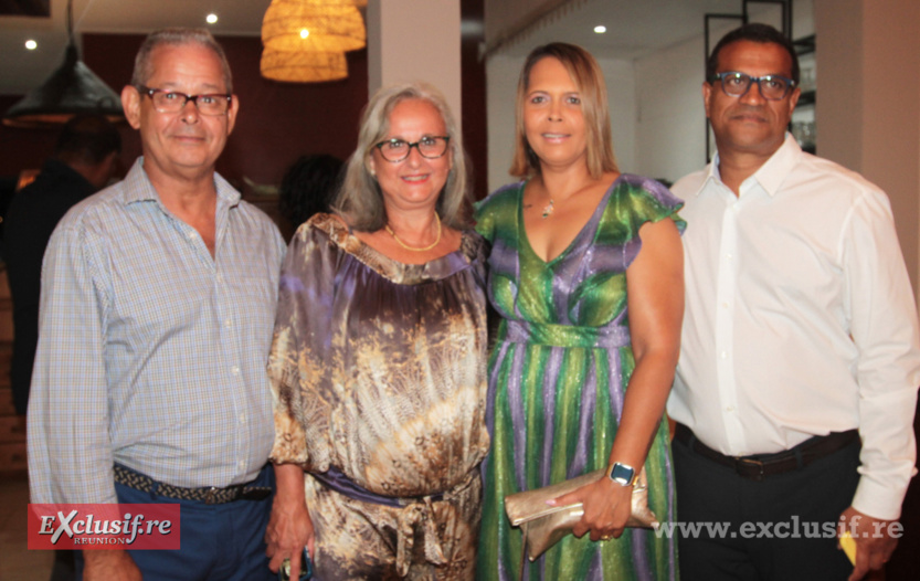 Patrick et Sophie Hoareau, Consultant en restauration, Antoinette et Fabrice Marouvin, entrepreneur (qui a réalisé la rénovation des Géraniums) Patrick et Sophie Hoareau, Consultant en restauration, Antoinette et Fabrice Marouvin, entrepreneur (qui a réalisé la rénovation des Géraniums)