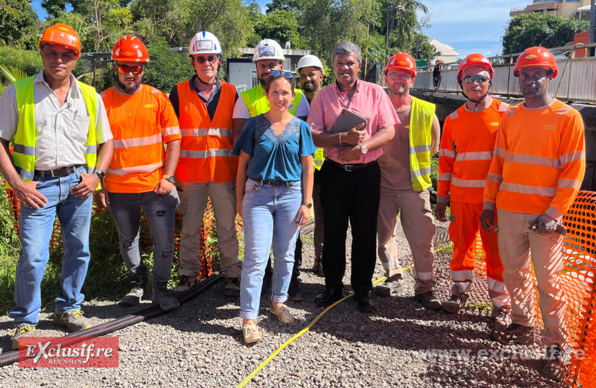L'équipe présente lors de la présentation des travaux à la presse L'équipe présente lors de la présentation des travaux à la presse