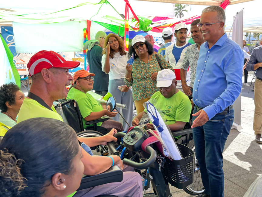 Le président Melchior au plus proche des sportifs... Le président Melchior au plus proche des sportifs...