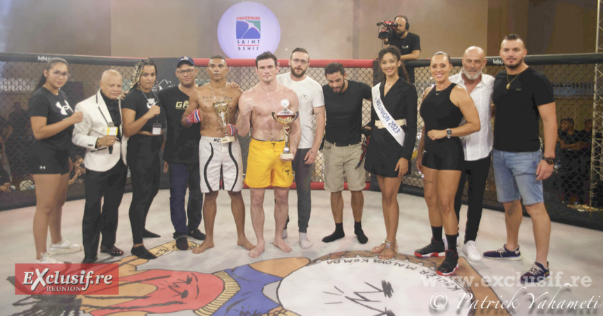 La photo de famille après le combat entre Quentin Arola et Expédito Valin La photo de famille après le combat entre Quentin Arola et Expédito Valin