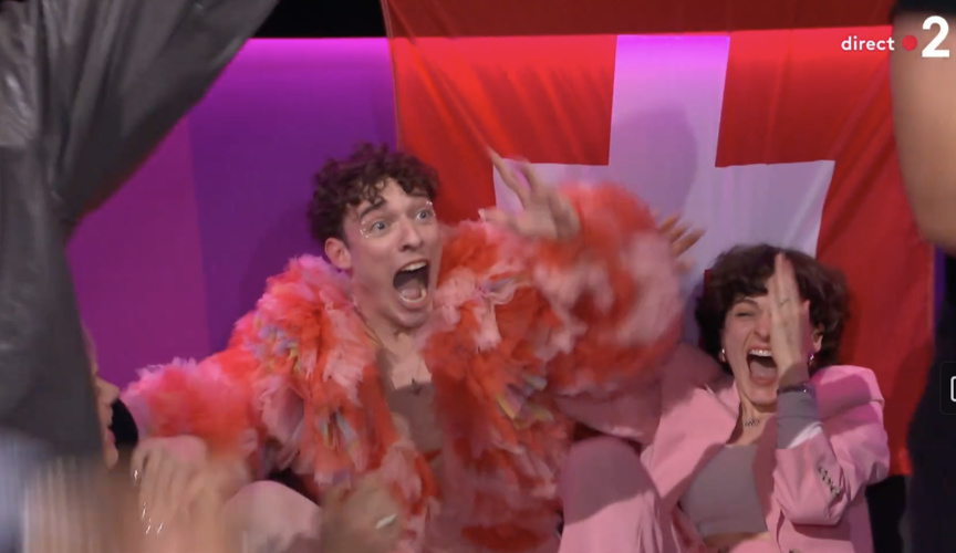 La joie de Nemo à l'annonce des résultats La joie de Nemo à l'annonce des résultats