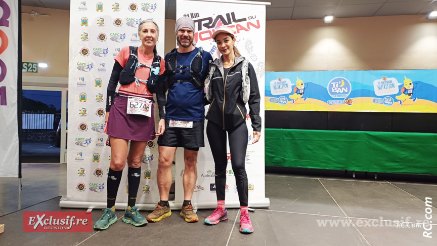 Michelle Taraconat, Mickaël Ethuin et Chloë de la Team Capri Sun