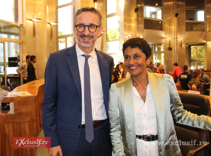 Jérôme Filippini et Ericka Bareigts Jérôme Filippini et Ericka Bareigts