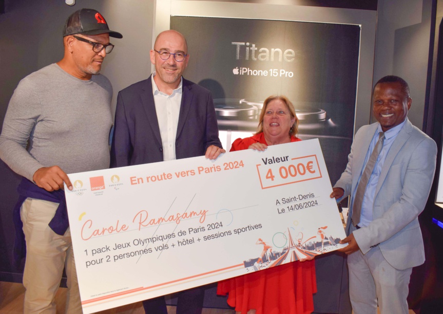 Remise des prix au jeu-concours Paris 2024 Orange Réunion Remise des prix au jeu-concours Paris 2024 Orange Réunion