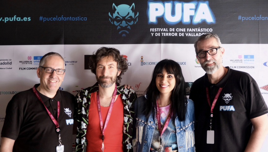 Avec les deux directeurs du festival PUFA, Daniel Farriol et David Pérez Avec les deux directeurs du festival PUFA, Daniel Farriol et David Pérez
