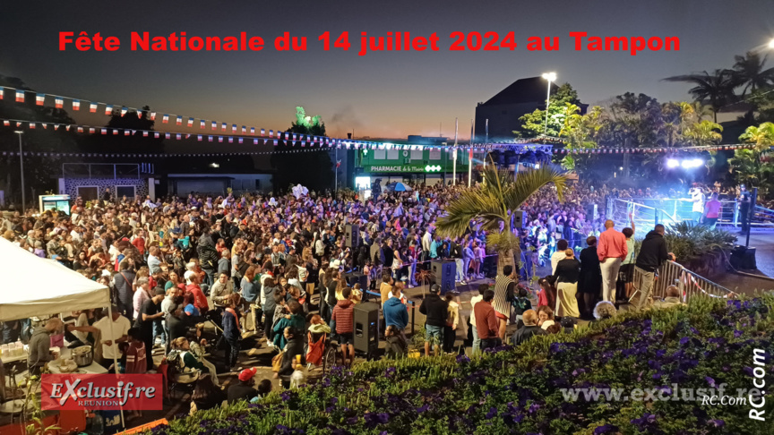 La foule des grands soirs pour le 14 juillet 2024 au Tampon La foule des grands soirs pour le 14 juillet 2024 au Tampon