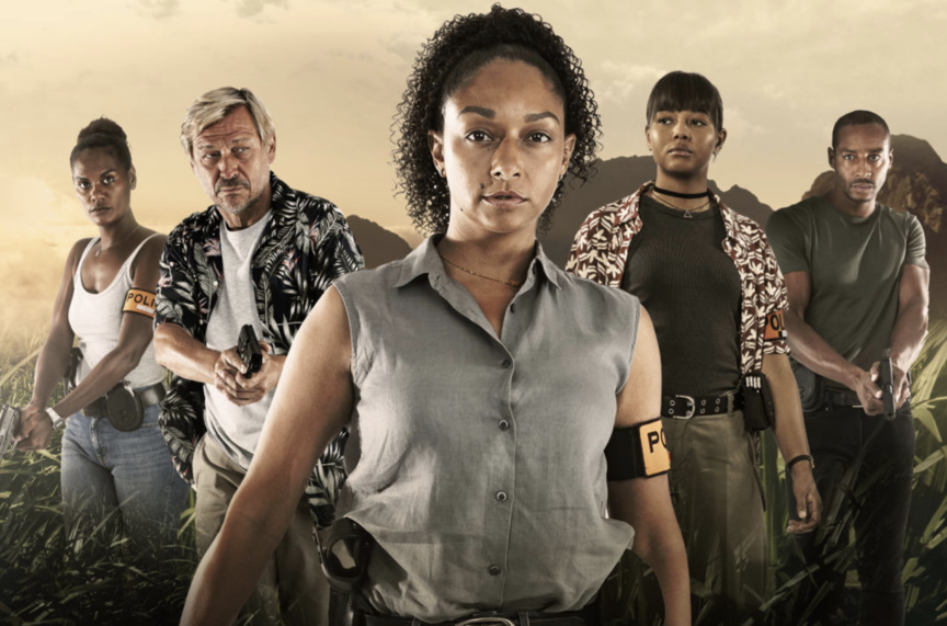 La commandant Clarissa Hoarau et son équipe d'OPJ La commandant Clarissa Hoarau et son équipe d'OPJ