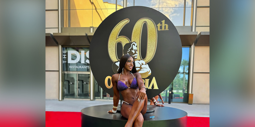 Prisca Sanassy aux 60 ans de Mr Olympia à Las Vegas Prisca Sanassy aux 60 ans de Mr Olympia à Las Vegas