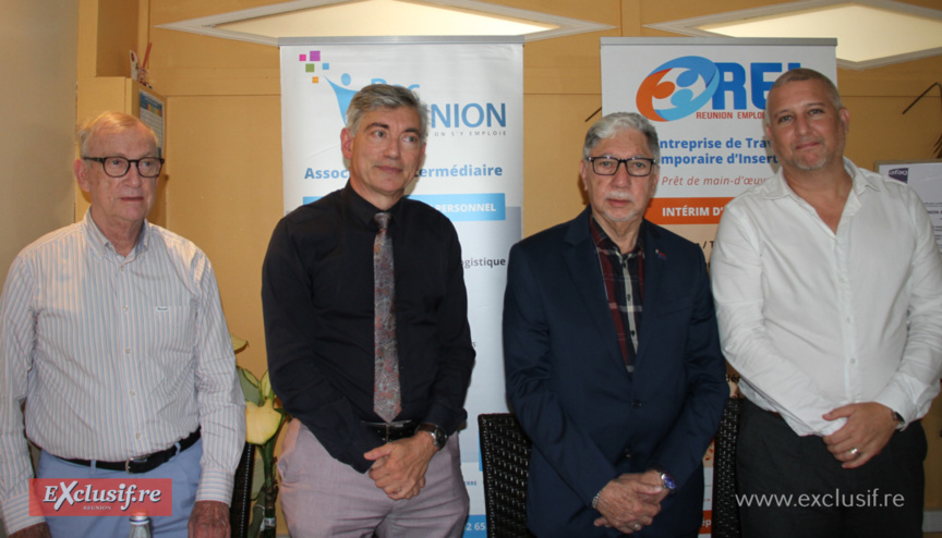 Marc-André Hoarau, Johny Dijoux, directeur, Philippe Nativel, président, et Sébastien Piccino, directeur de projet Marc-André Hoarau, Johny Dijoux, directeur, Philippe Nativel, président, et Sébastien Piccino, directeur de projet
