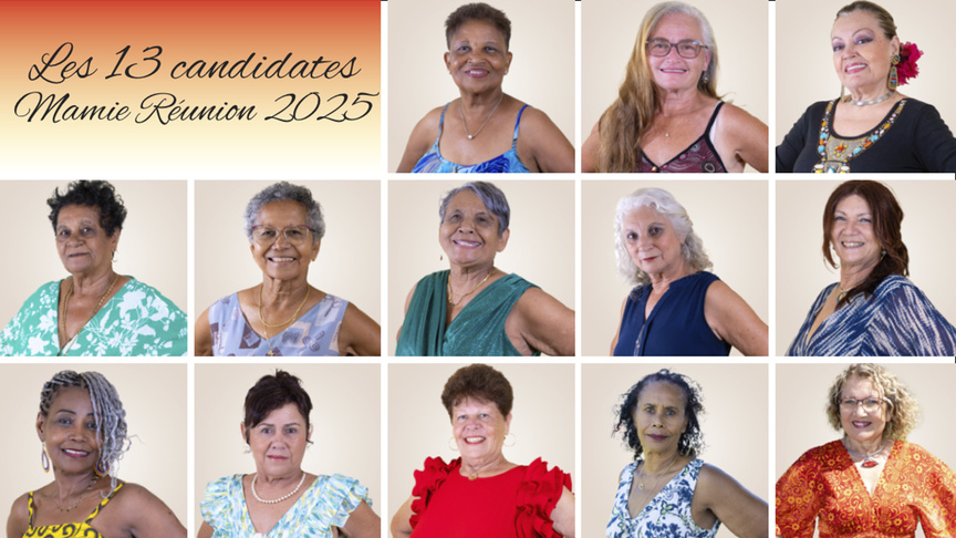 Les 13 candidates Mamie Réunion 2025. Cette élection est toujours un très bon moment à vivre... Le chiffre 13 va porter chance à l'une d'elles!