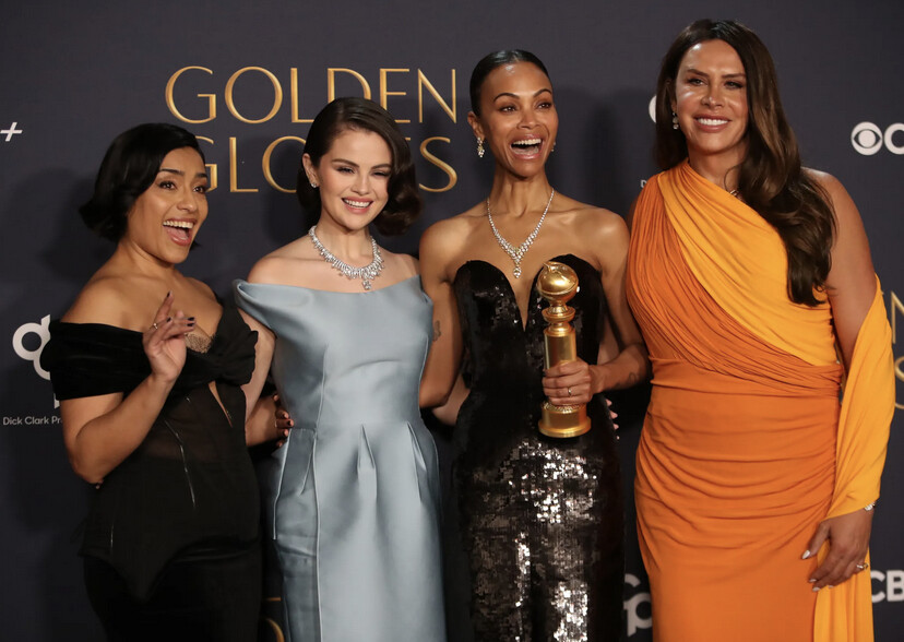 Adriana Paz, Selena Gomez, 'oe Salda'a et Karla Sof'a Gason, actrices dans "Emilia Perez" qui a remporté 4 trophées (photo USA) Adriana Paz, Selena Gomez, 'oe Salda'a et Karla Sof'a Gason, actrices dans "Emilia Perez" qui a remporté 4 trophées (photo USA)