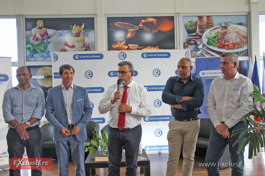 Le chef étoilé Thierry Marx avec les apprentis du Centhor La Réunion