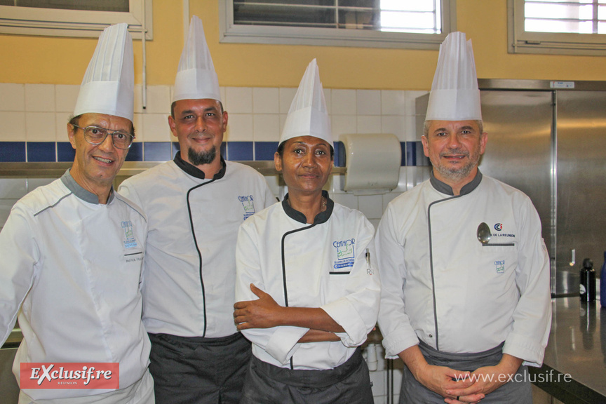 Le chef étoilé Thierry Marx avec les apprentis du Centhor La Réunion