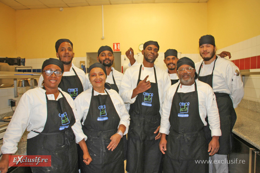 Le chef étoilé Thierry Marx avec les apprentis du Centhor La Réunion