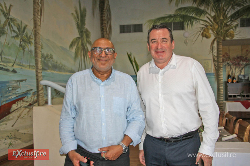 Salim Motara, responsable Communication CCIR, et Pascal Turonnet, vice-président de l'UMIH Réunion