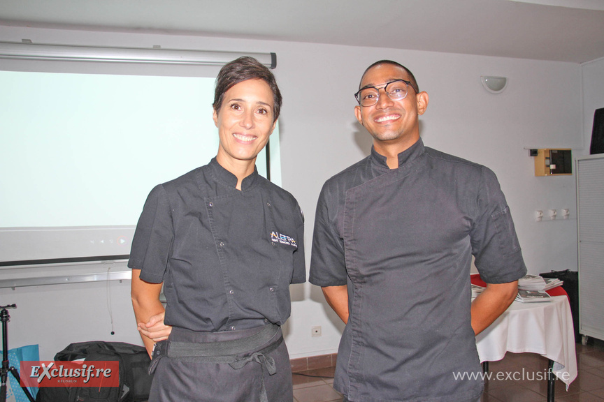 Le chef étoilé Thierry Marx avec les apprentis du Centhor La Réunion