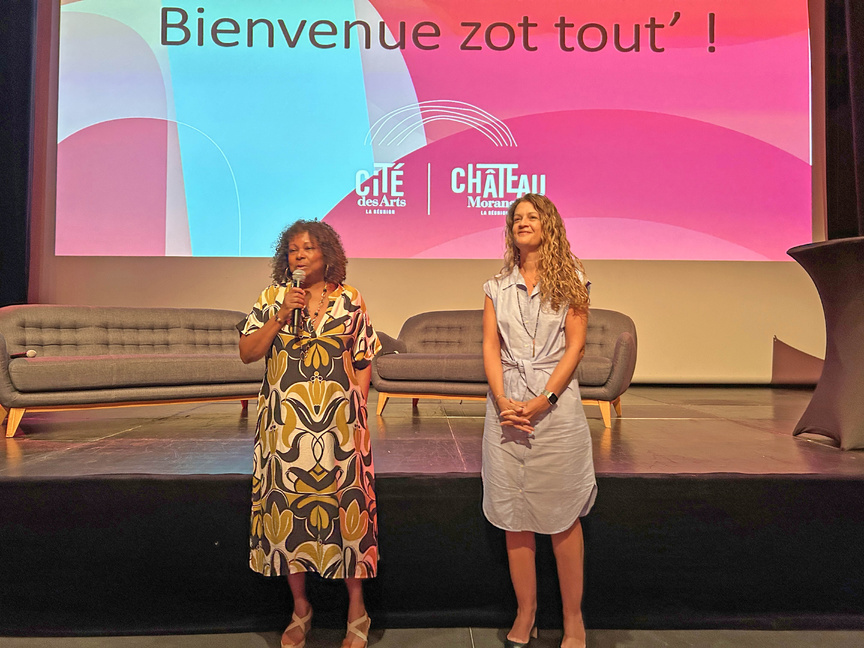 Monique Orphé, Présidente directrice générale SPL Territo’Arts , et Fabienne Hoarau, Directrice générale déléguée