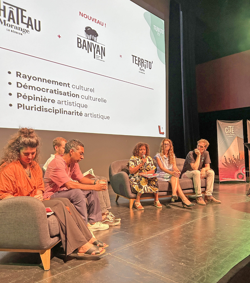 Les équipes de la Cité des Arts et de Château Morange lors de la conférence de presse de rentrée 2025