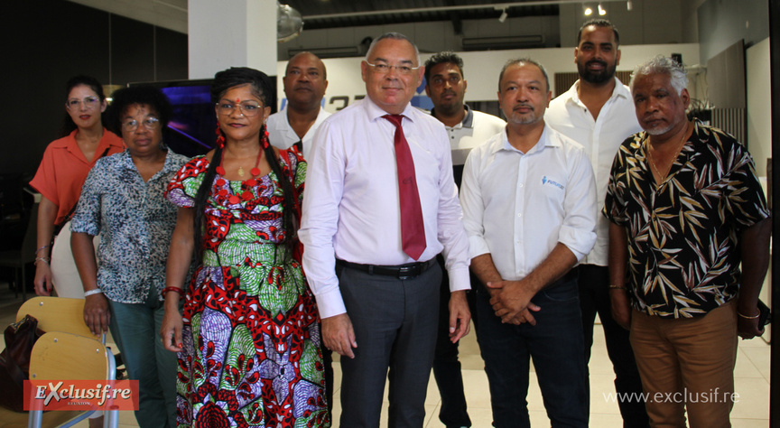 Bernard Picardo et les élu.e.s de la CMAR présents, avec Laurent You-Seen Bernard Picardo et les élu.e.s de la CMAR présents, avec Laurent You-Seen