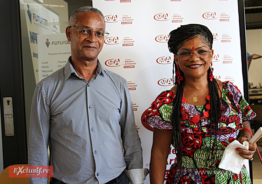Richeville Melchior, directeur Centre de formation CMA Sainte-Clotilde, et Marie-Pierre Lafosse-Rivière Richeville Melchior, directeur Centre de formation CMA Sainte-Clotilde, et Marie-Pierre Lafosse-Rivière